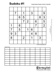 Crazy Sudoku Puzzles, Ebook 41 - KrazyDad photo regarding Krazydad Printable Sudoku named Ridiculous Sudoku Puzzles, E-book 41 - KrazyDad